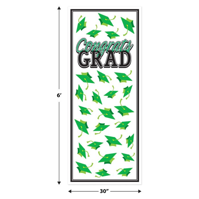 12 Pack Beistle Green Congrats Grad Door Cover
