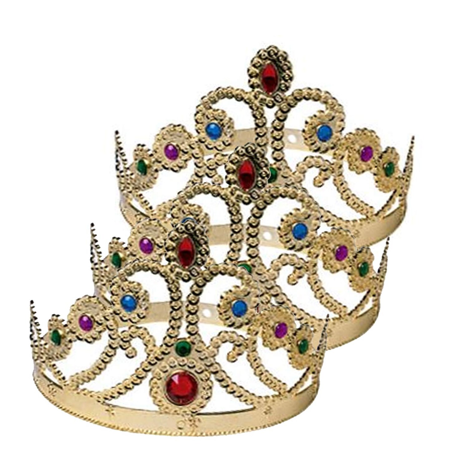 Queen Gold Crown with Plastic Jewels