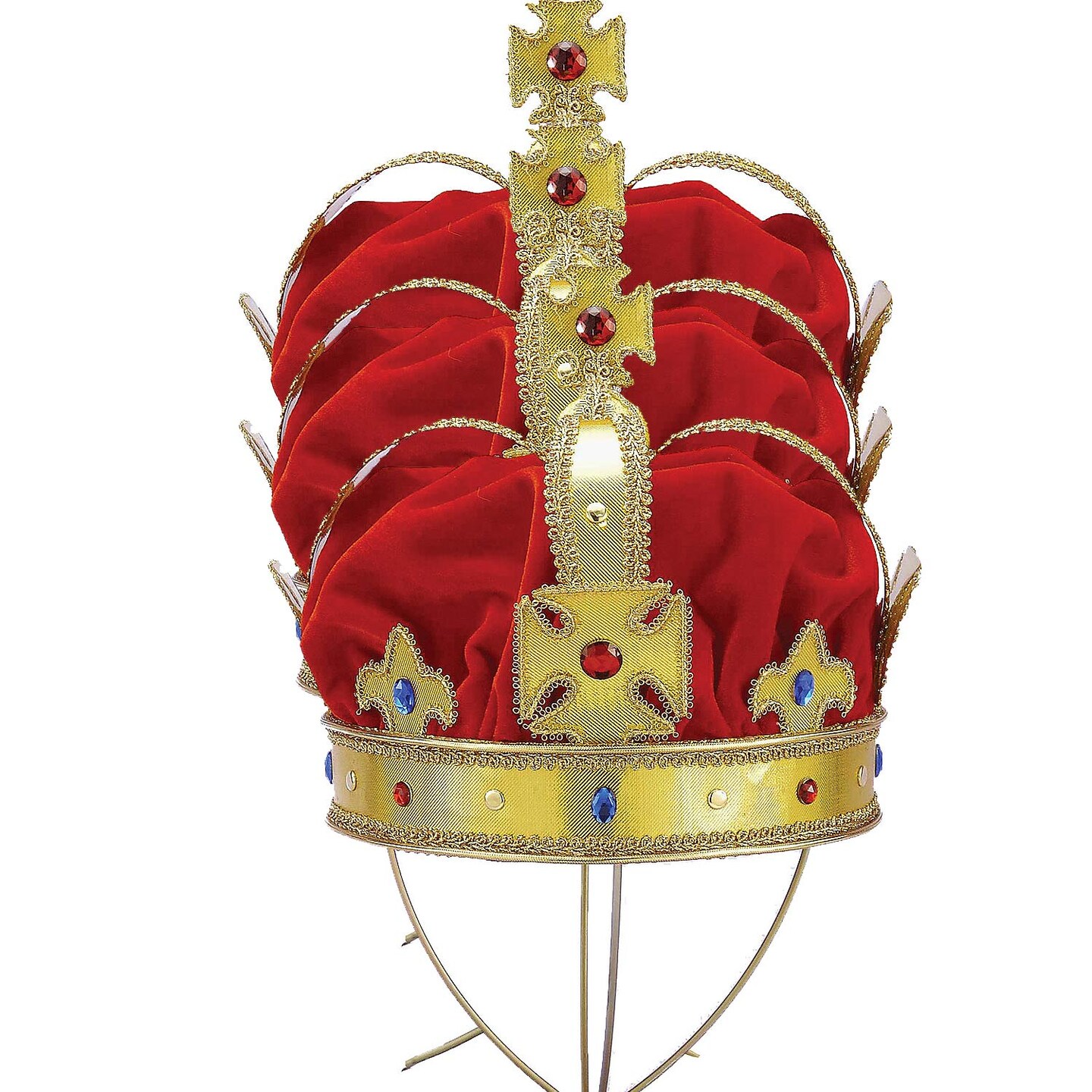 Regal King Crown with Gold and Jewel Accents