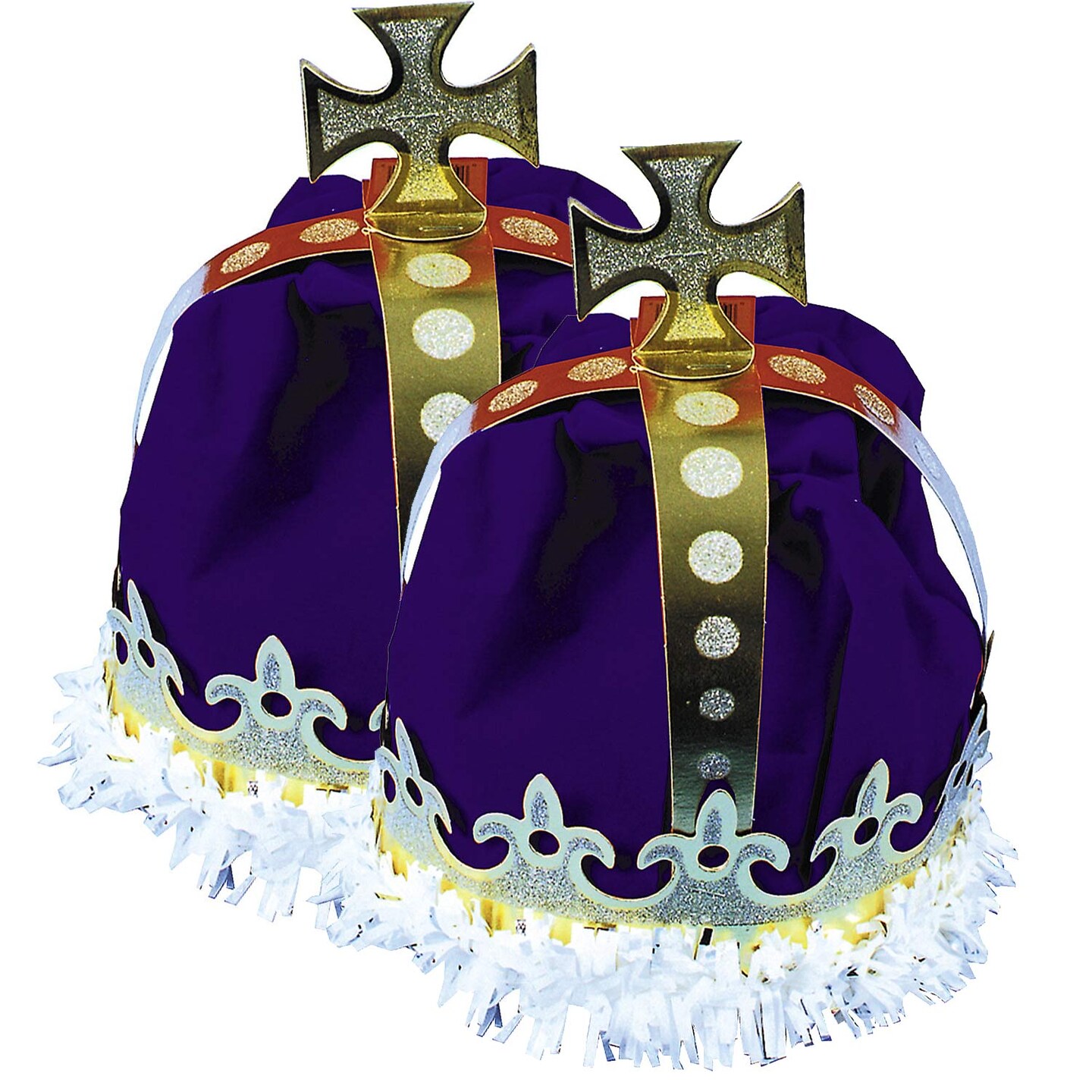 Blue Paper Crown with Gold Foil Trim