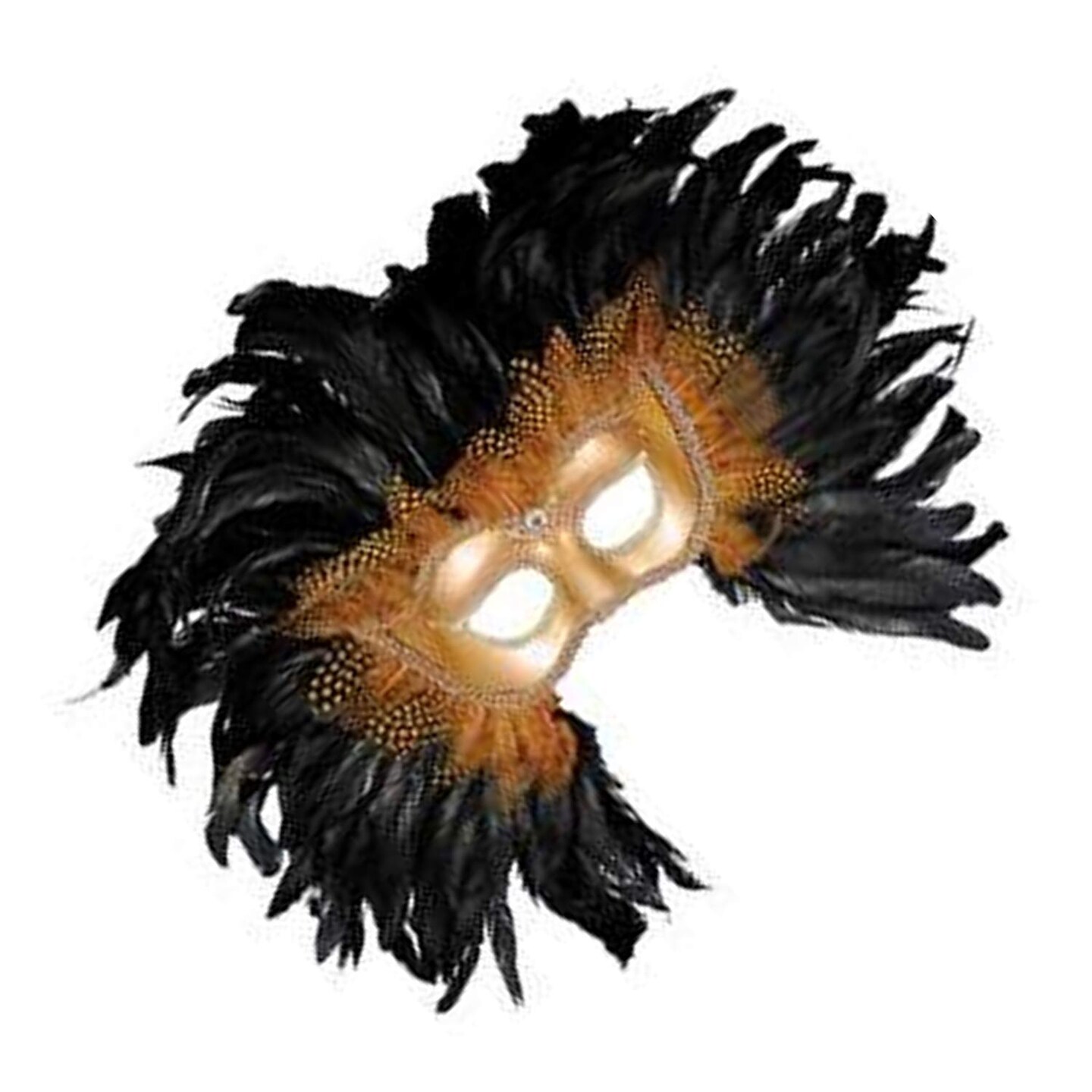 Lion Mask Half Style with Feathered Mane