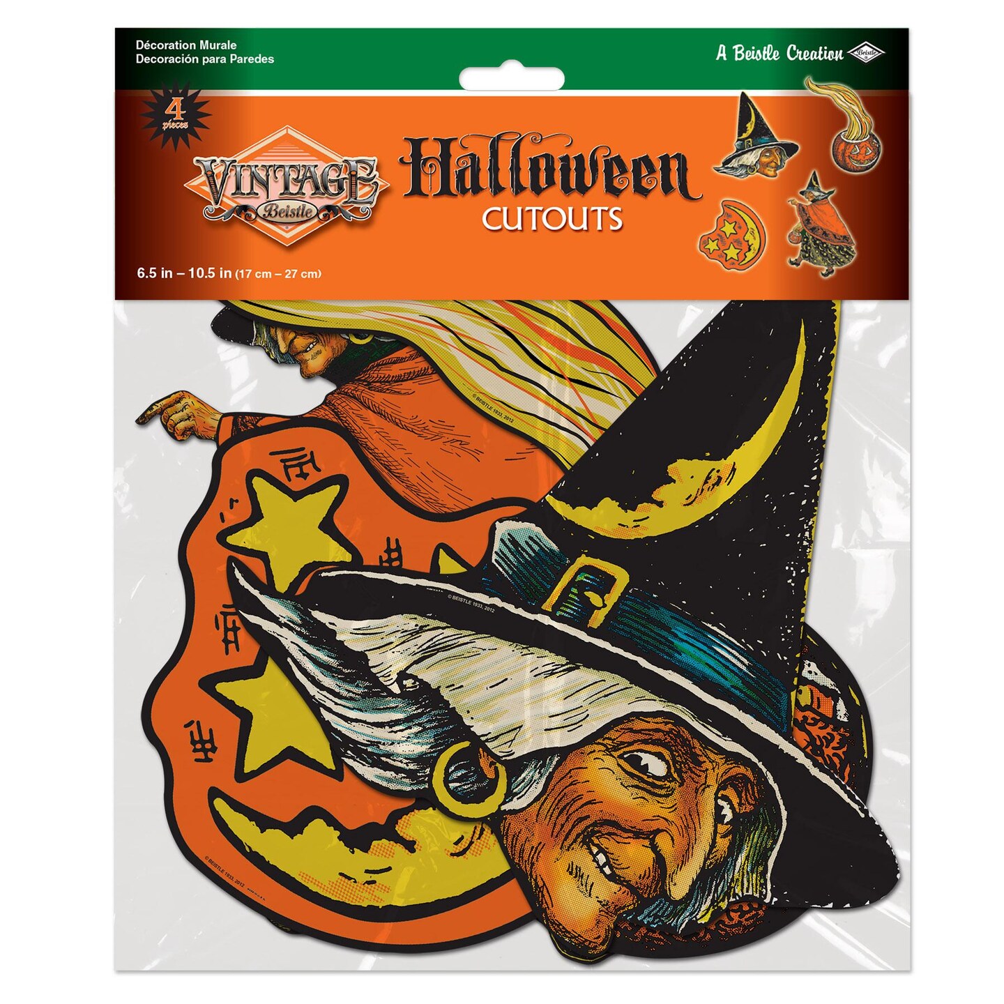 48 Pack Beistle 10.5 Inch Vintage Halloween Cutouts