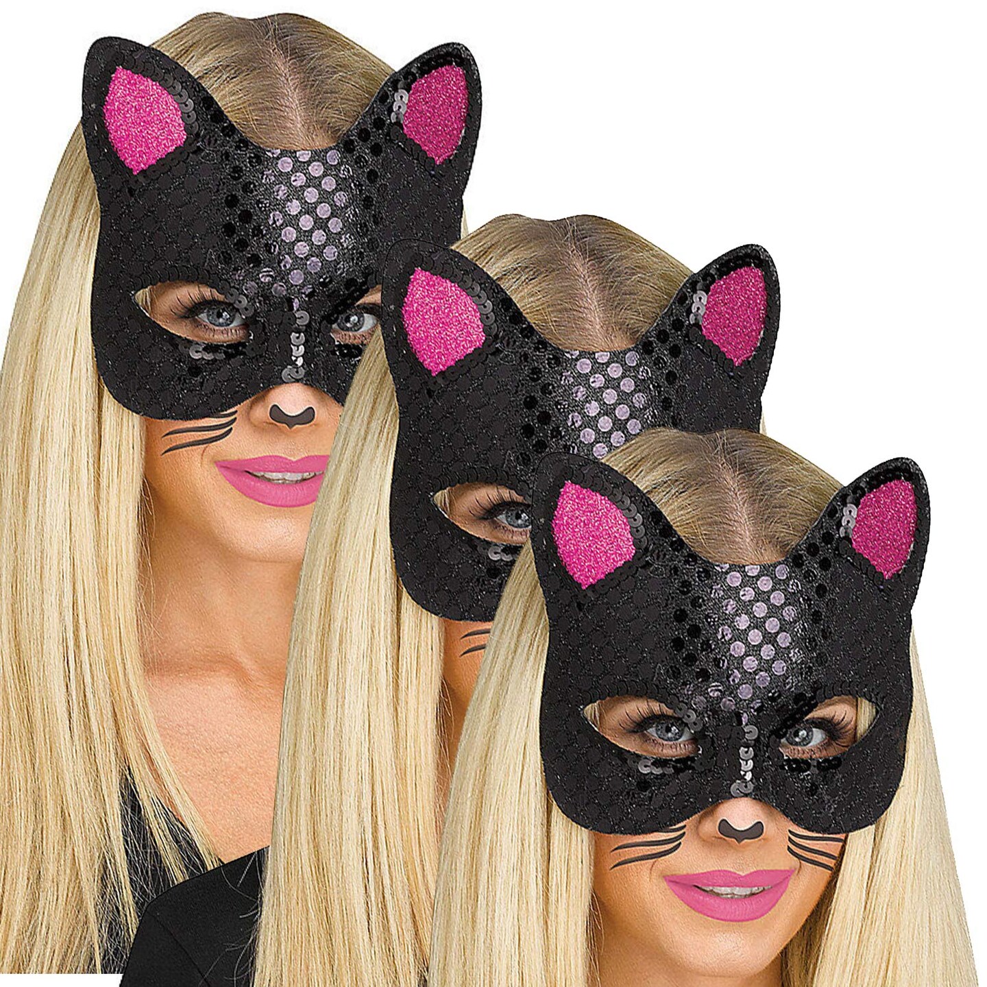 Cat Mask with Tattoos Black Cat
