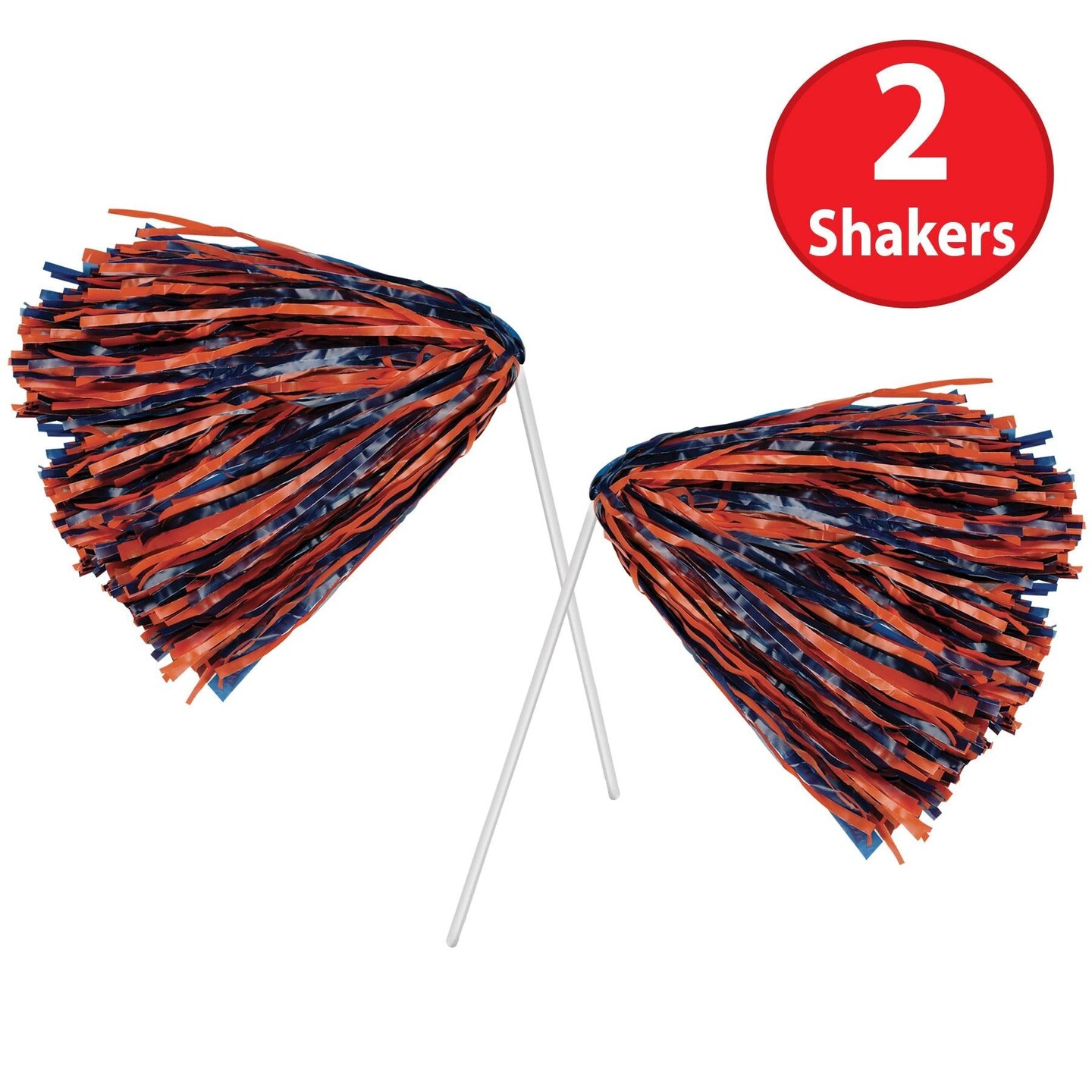 48 Pack Beistle Packaged Pom Poms blue/orange