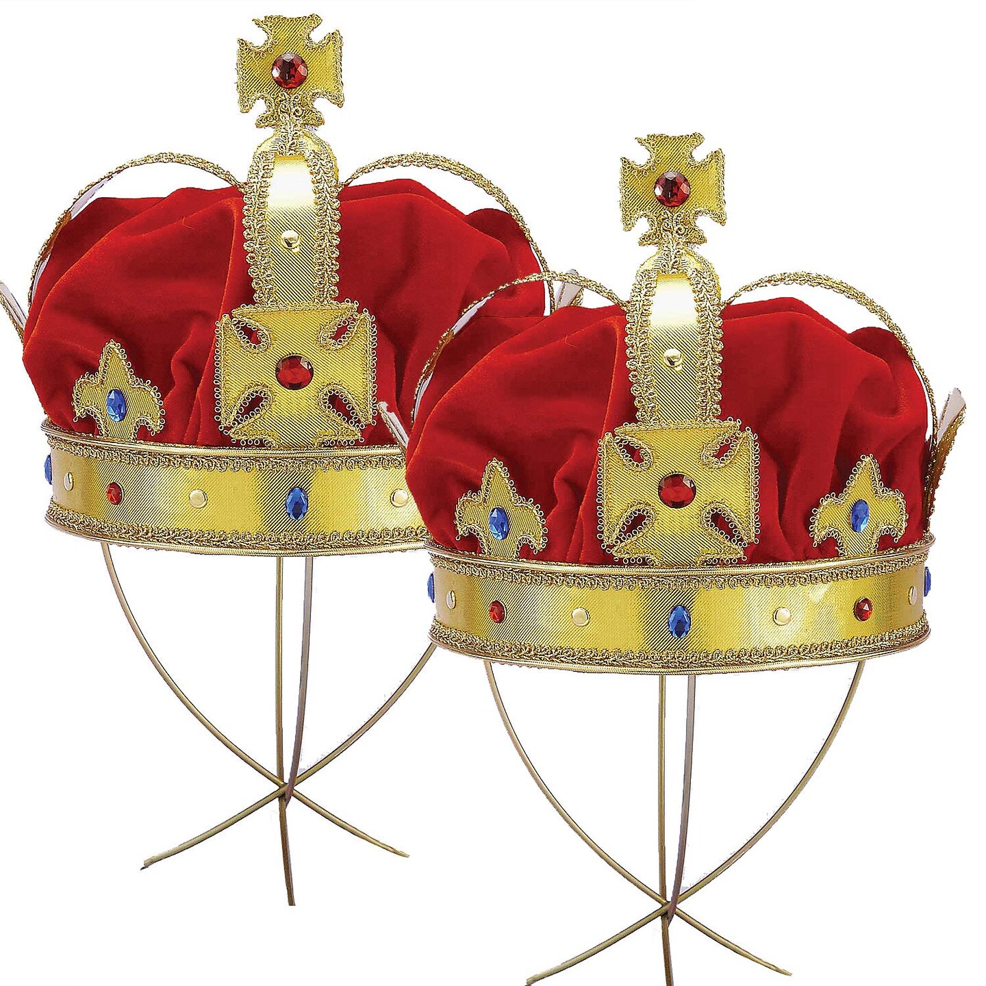 Regal King Crown with Gold and Jewel Accents