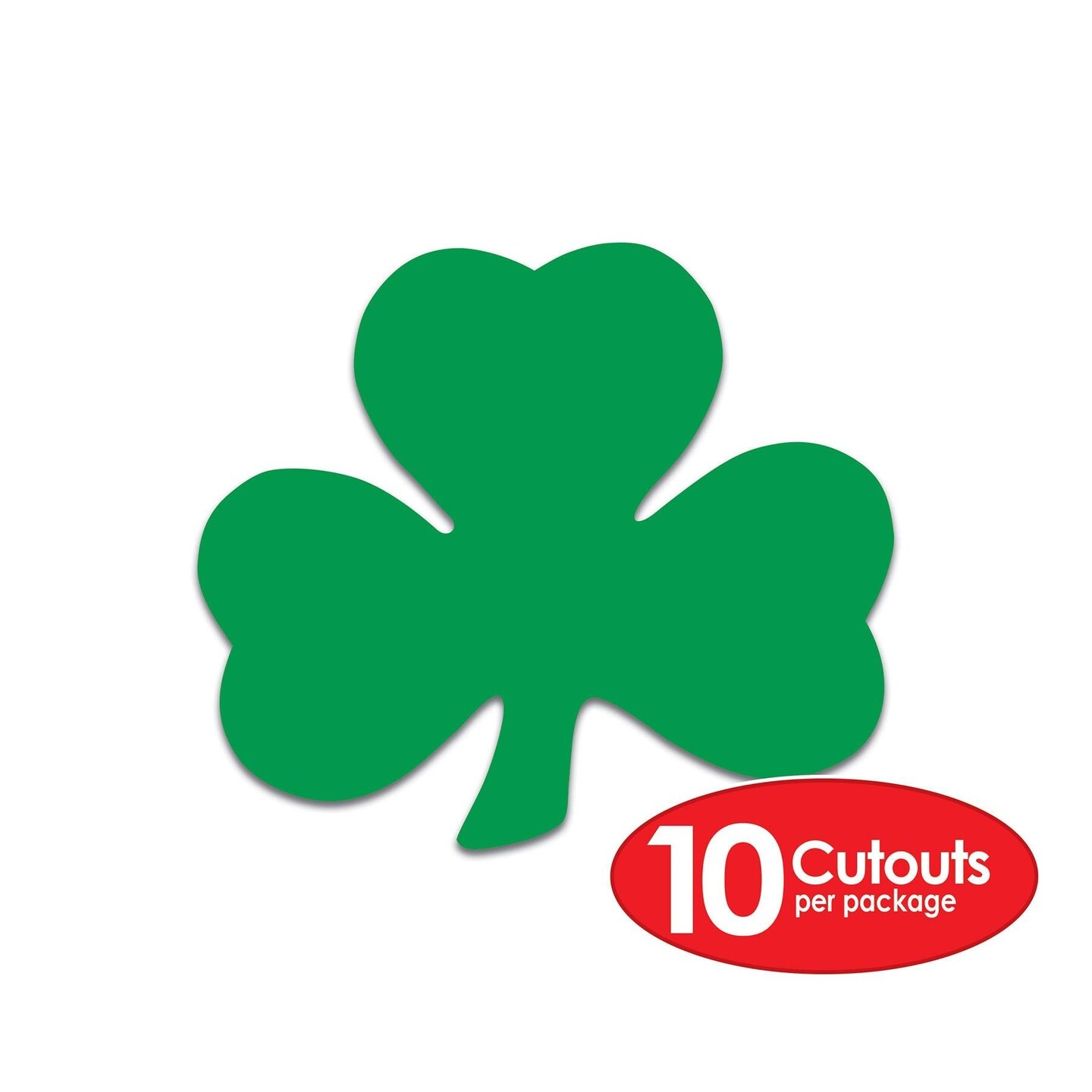 240 Pack Bulk St. Patrick's Day Packaged Printed Shamrock Cutouts