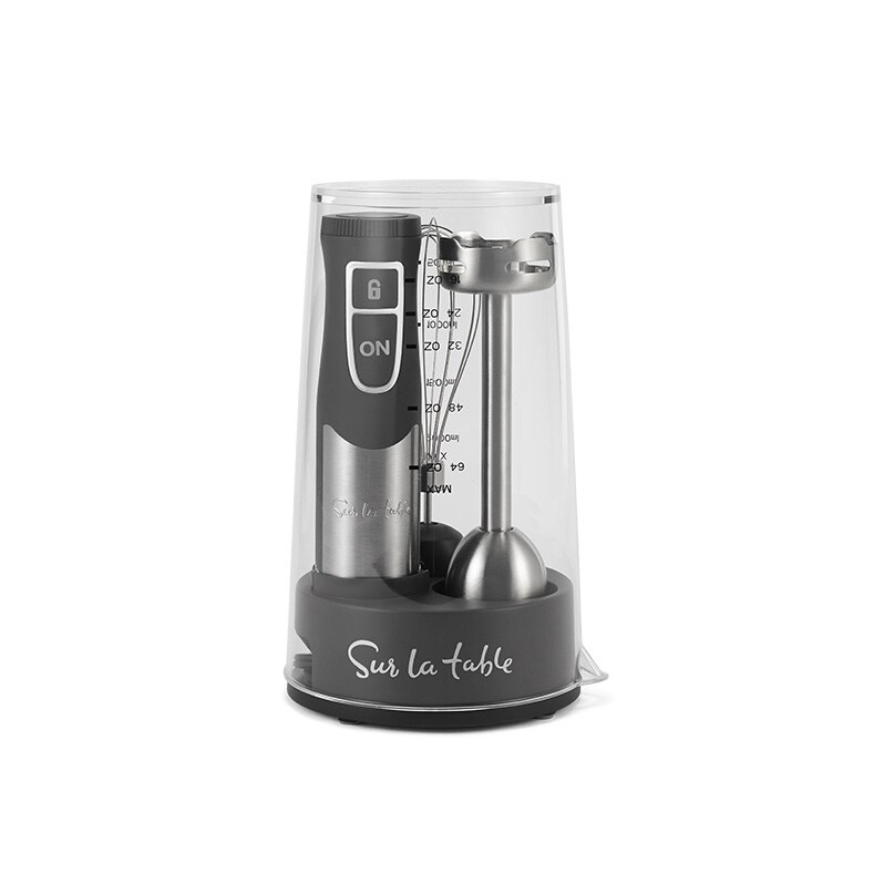 Sur La Table Hand Blender with Whisk &#x26; Easy Storage