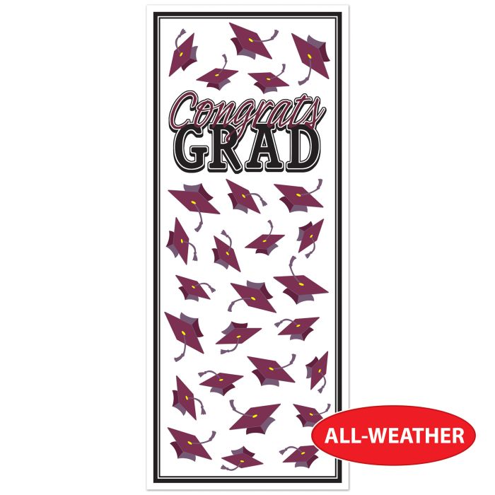 12 Pack Beistle Burgundy Congrats Grad Door Cover