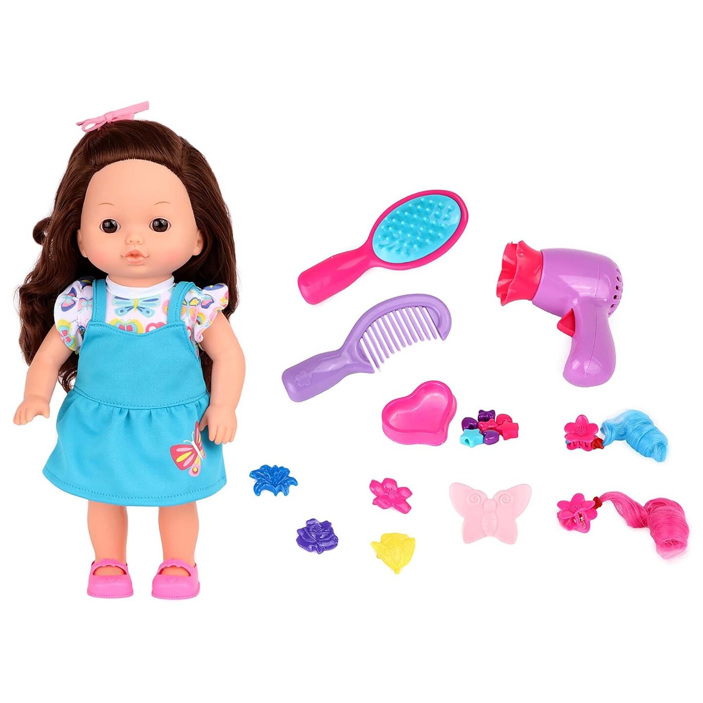 Dream Collection 12&#x22; Doll Hair Play Set - Brunette in Gift Box