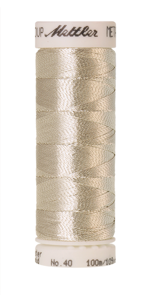 Silver (7633-2701) | Metallic (100M / 109Y) | Mettler Thread