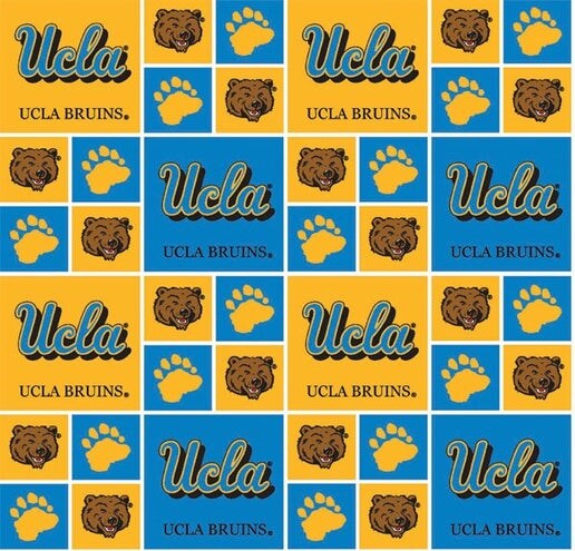 Licensed NCAA UCLA All Over UCLA-020 Cotton Fabric by the Yard
