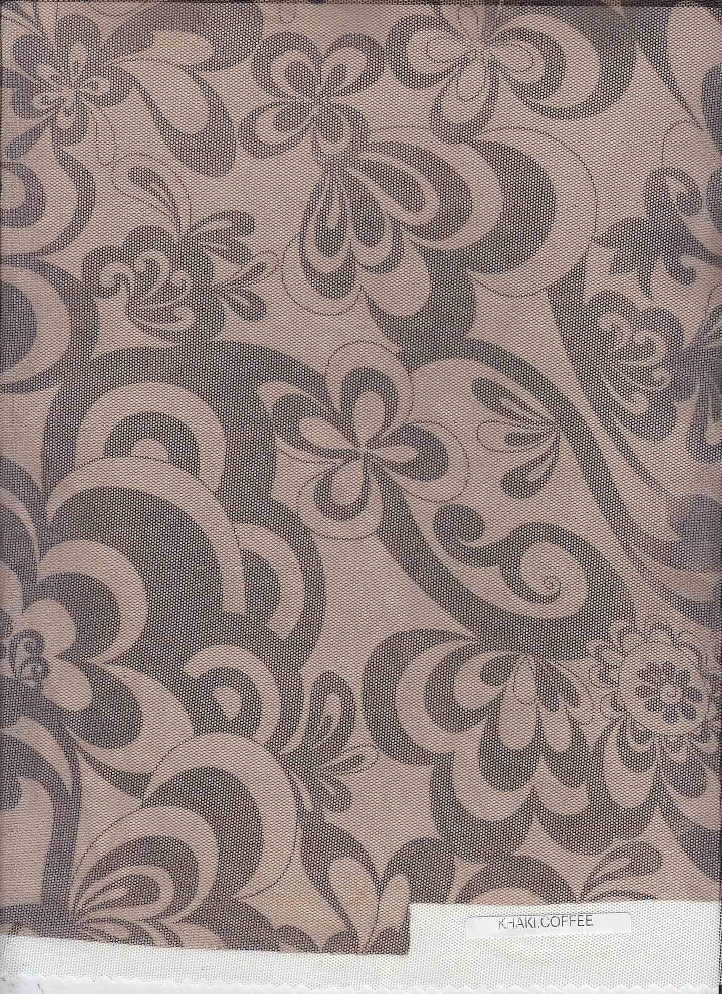 1 Yard Polyester Spandex 80 GSM Mesh Fabric, Floral Big Flower Print Lightweight Stretch 54&#x22; Width