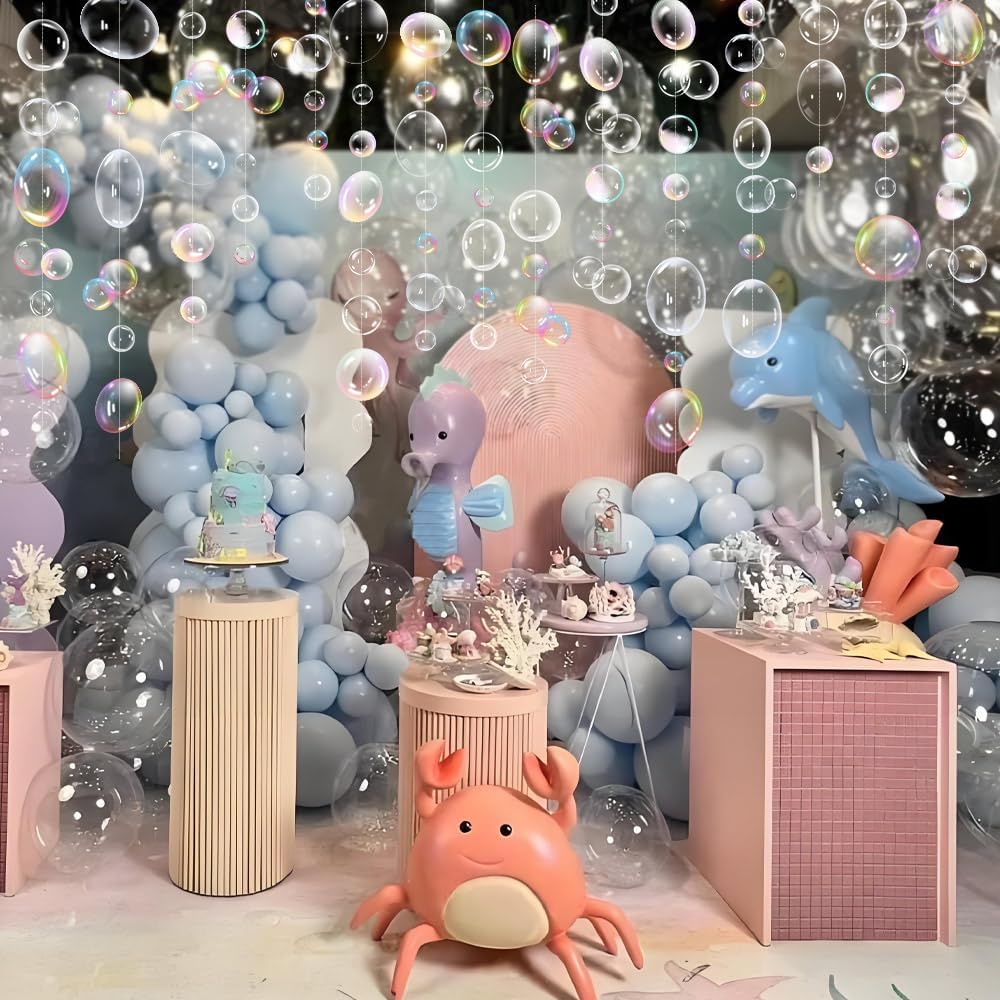 Transparent Color White Bubble Garlands Mermaid