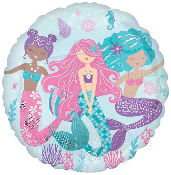28&#x22; Shimmering Mermaid Mylar Balloon