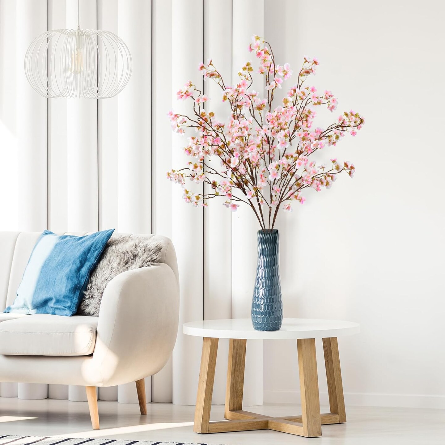4 Artificial Cherry Blossom Flowers