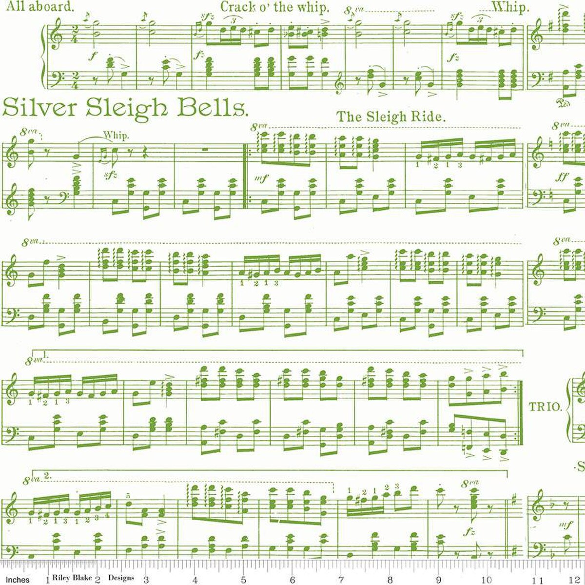 Sheet Music in White (c16284-white) | Classic Christmas | J Wecker Frisch | Riley Blake