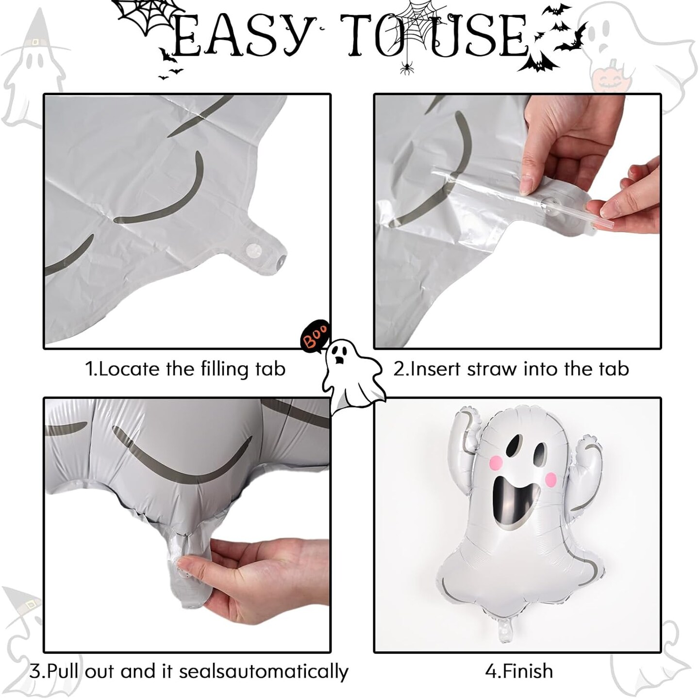 Halloween Ghost Balloons Set (White - Xxl Ghost)