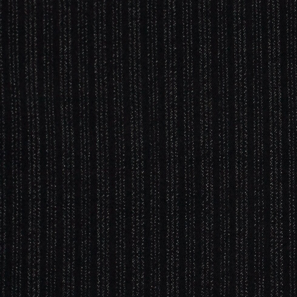 1 Yard Theory Italian Black and White Striped Stretch Virgin Wool Woven 56 inch Width