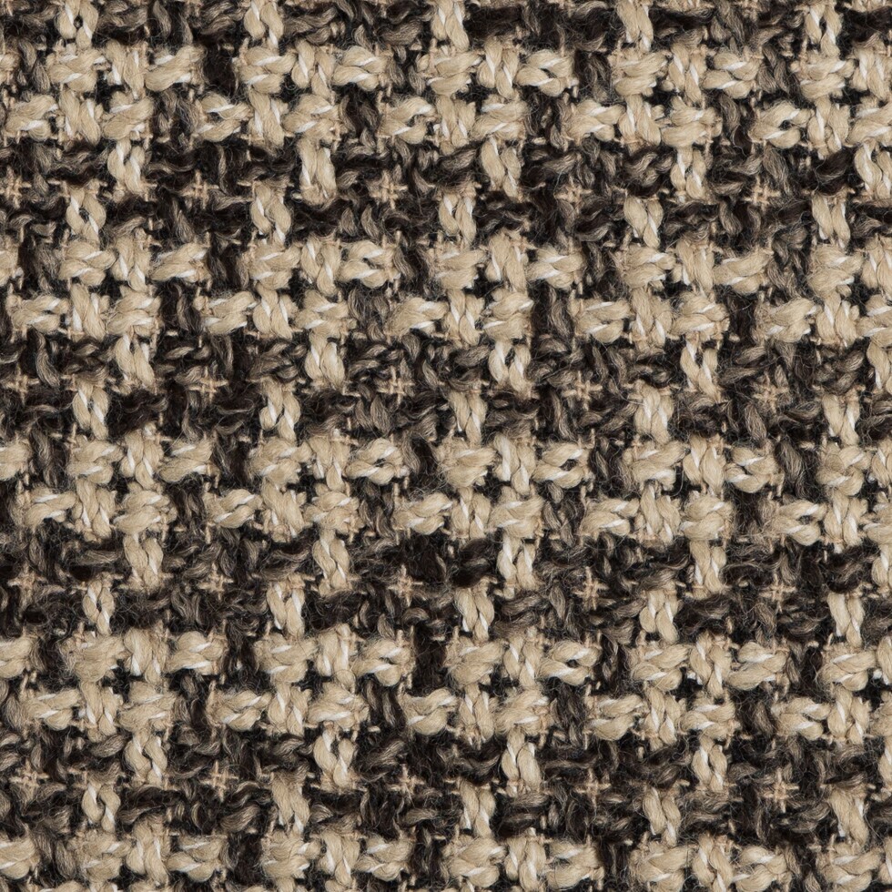 1 Yard Natural/Black Checked Blended Wool Woven 61&#x2019;&#x2019; Width