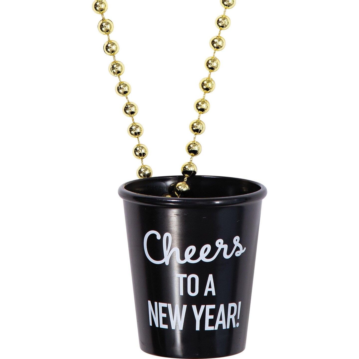 24 pc Bulk New Year&#x27;s Necklace w/ Shot Glass Favor