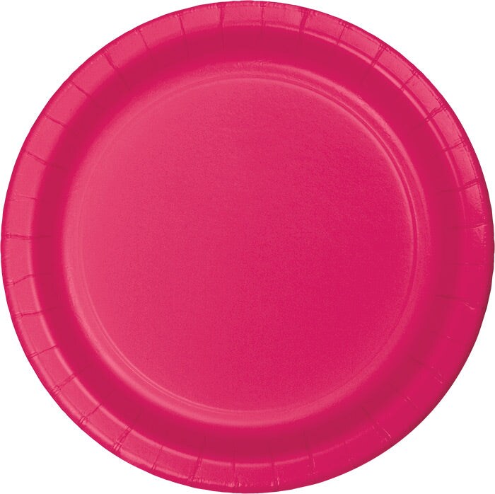 240 pc Bulk Hot Magenta Sturdy Style 8.75 inch Dinner Plates