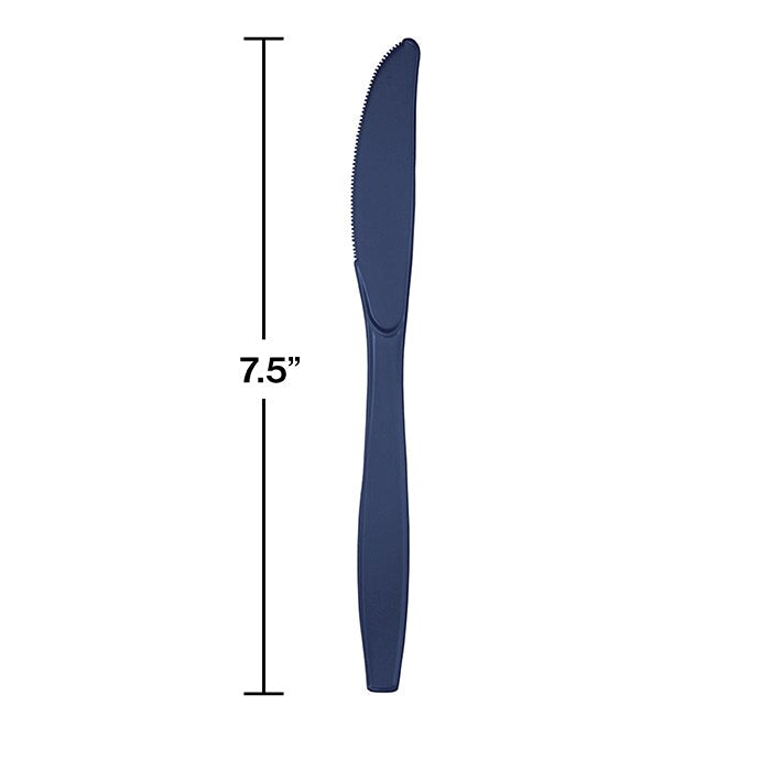600 pc Bulk Navy Plastic Knives