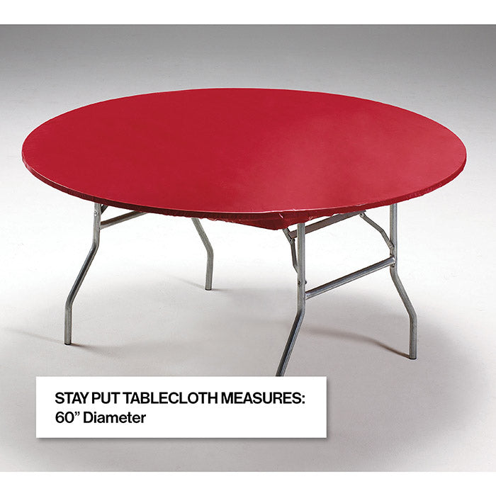 12 pc Bulk Red Stay Put Round Table Covers