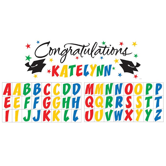 6 pc Bulk Graduation Giant Party Banners with Attachments