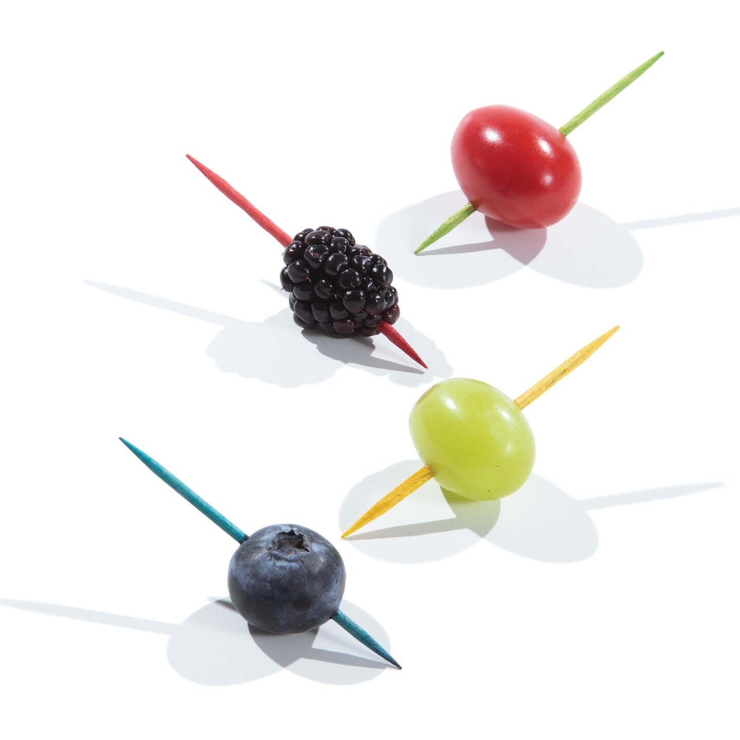 2400 pc Bulk Assorted Color Wooden Toothpicks