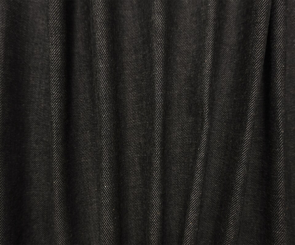 Black 10 oz. Cotton Stretch Japanese Selvedge Denim Fabric By the Yard