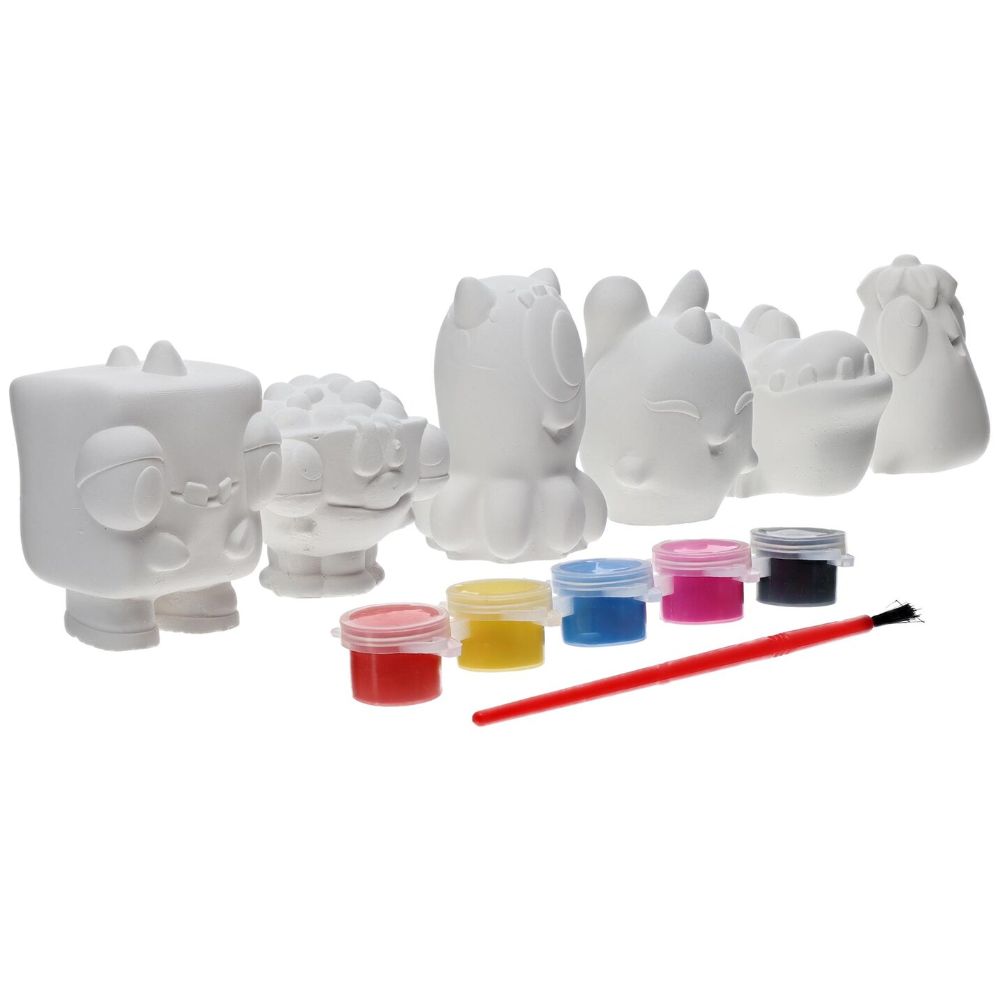 Essentials By Leisure Arts - Plaster Kit Value Pack Monster, Ceramic Painting Kit for Kids, Kids Painting, Ceramics To Paint, Painting Crafts, Paint Your Own Ceramic, Figurine Painting Kit