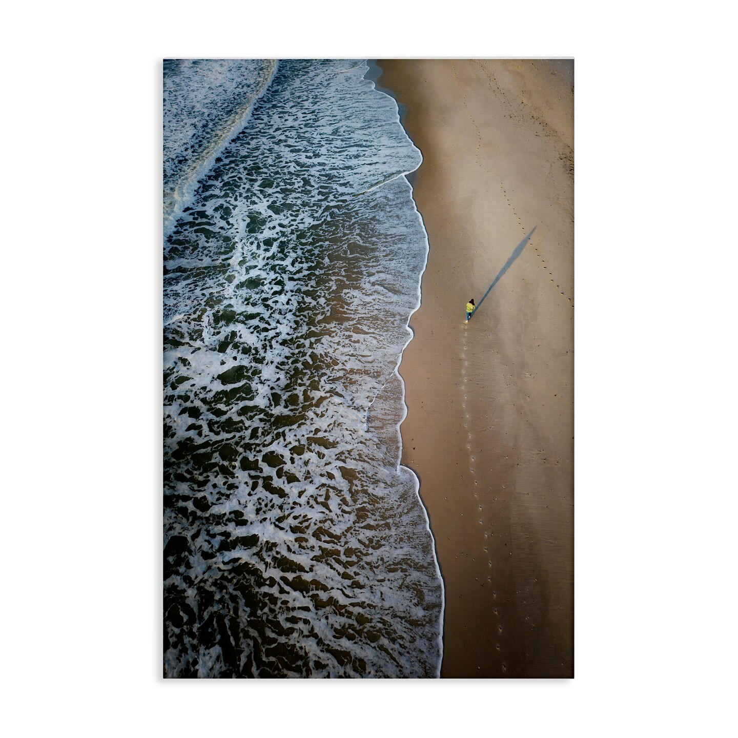 Stupell Industries Vertical Aerial Beach View Canvas Wall Art Design by Rick Berk