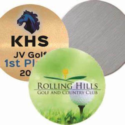 ChromaLuxe UniSub Gloss White Metal Trophy Disk - 2" Round 20 x Case 5572