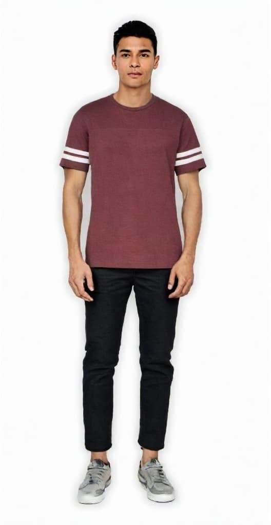 LAT&#xAE; Football Fine Jersey Crew Neck Short Sleeve Tee
