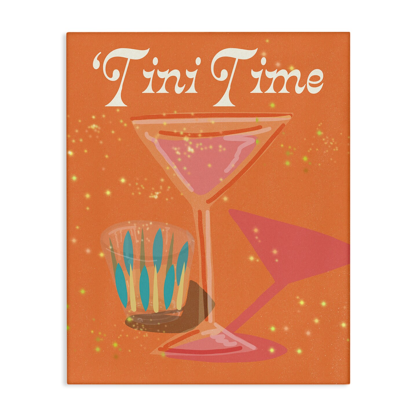 Stupell Industries Tini Time Cocktail Canvas Wall Art Design by Jen Bucheli