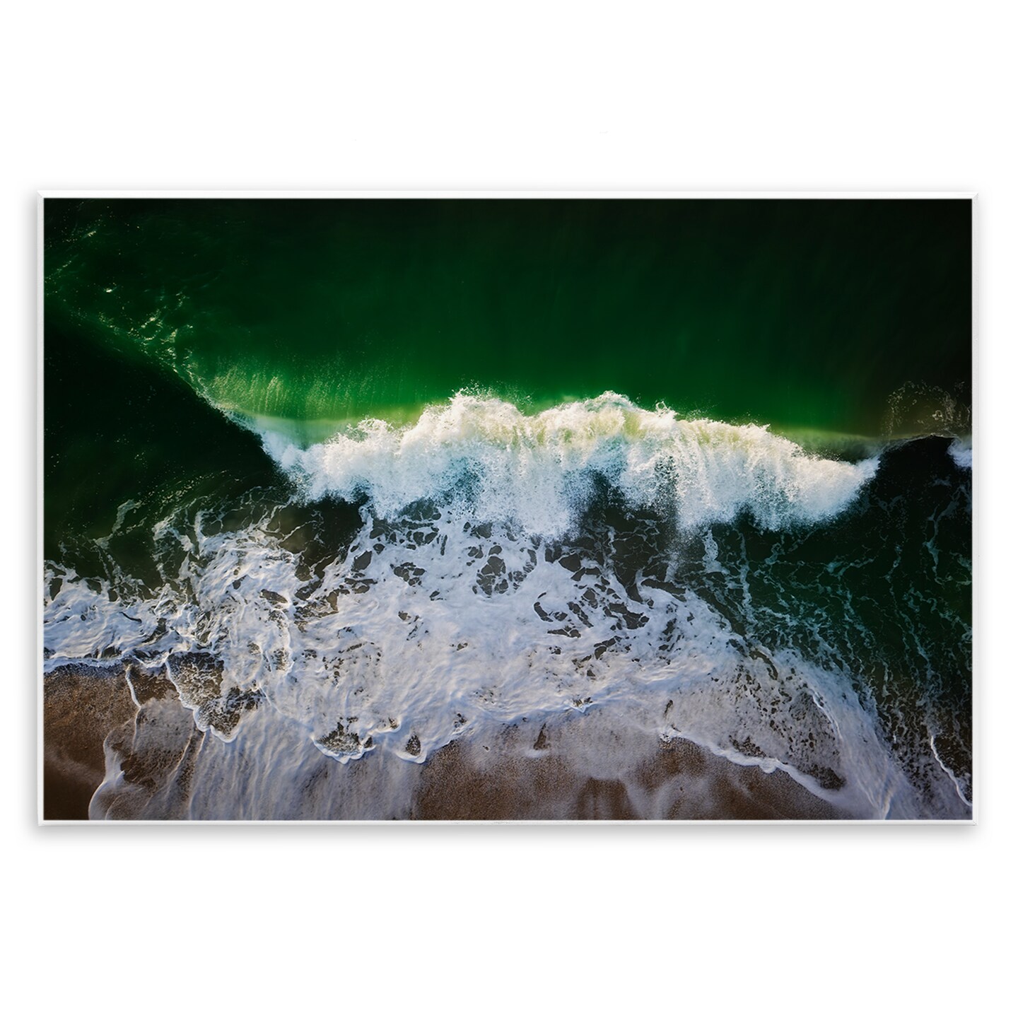 Stupell Industries Deep Green Wave Splash Wall Plaque Art Design by Rick Berk
