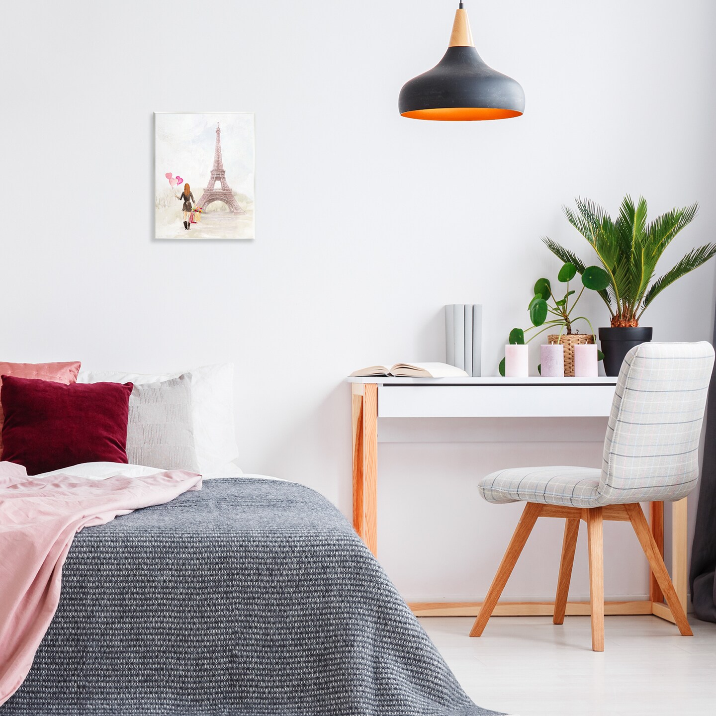 Stupell Industries Eiffel Tower & Heart Balloons Wall Plaque Art Design by Lanie Loreth