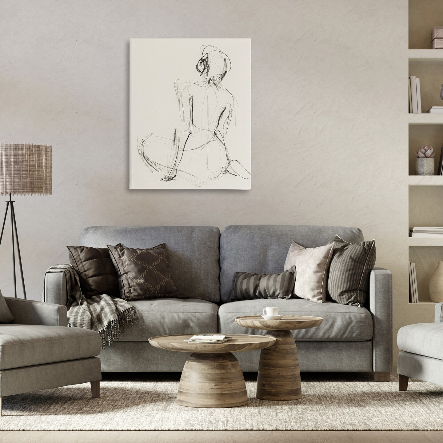 Stupell Industries Nude Figure Study Canvas Wall Art Design by Victoria Barnes