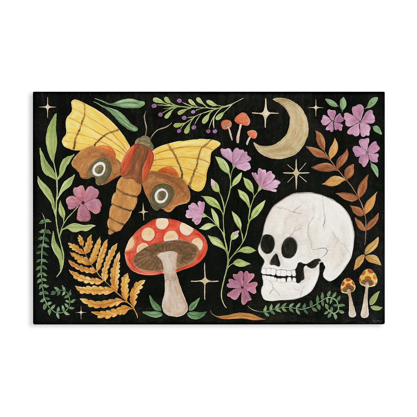 Stupell Industries Spooky Chic Collage Canvas Wall Art Design by Veronique Charron