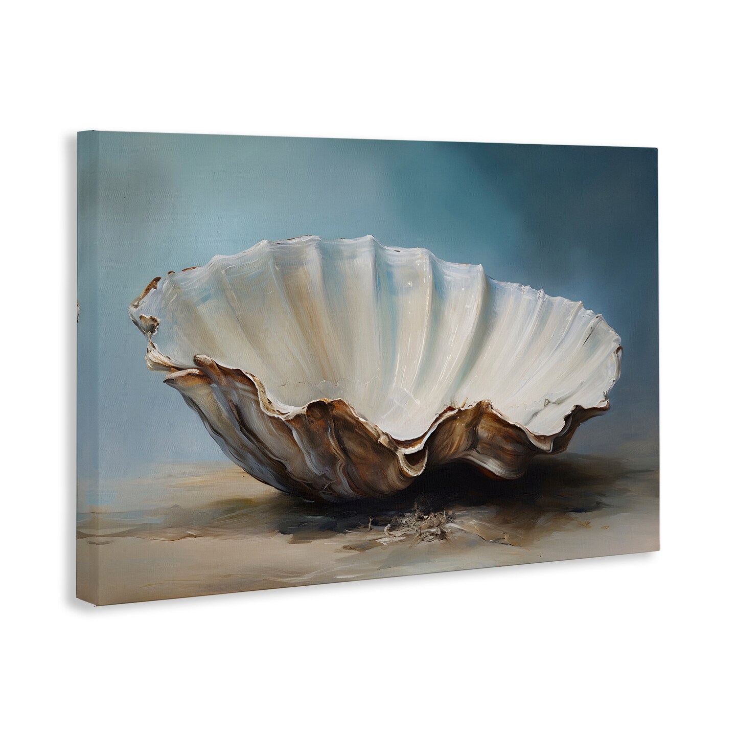 Stupell Industries Neutral Beach Seashell Canvas Wall Art Design by Petal Prints Design