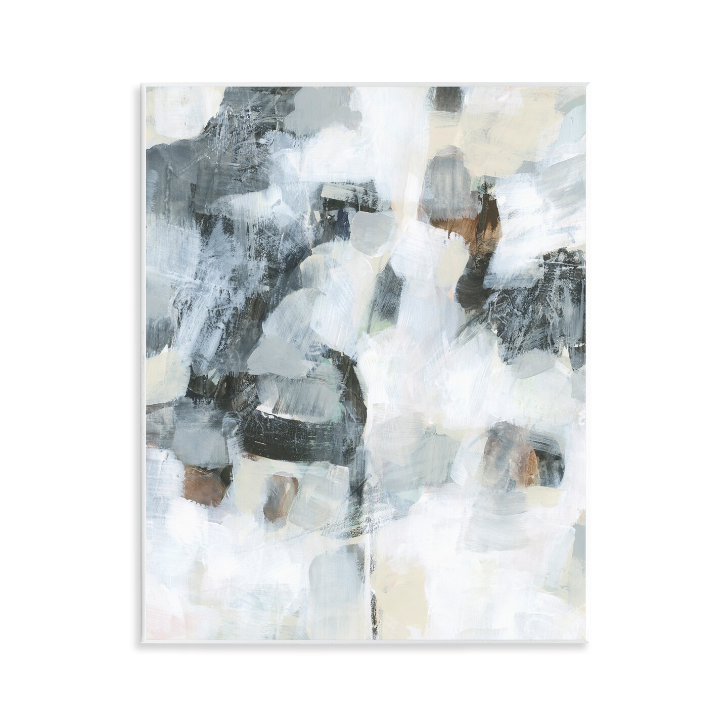 Stupell Industries Grey & White Abstract Pattern Wall Plaque Art Design by Melissa Wang