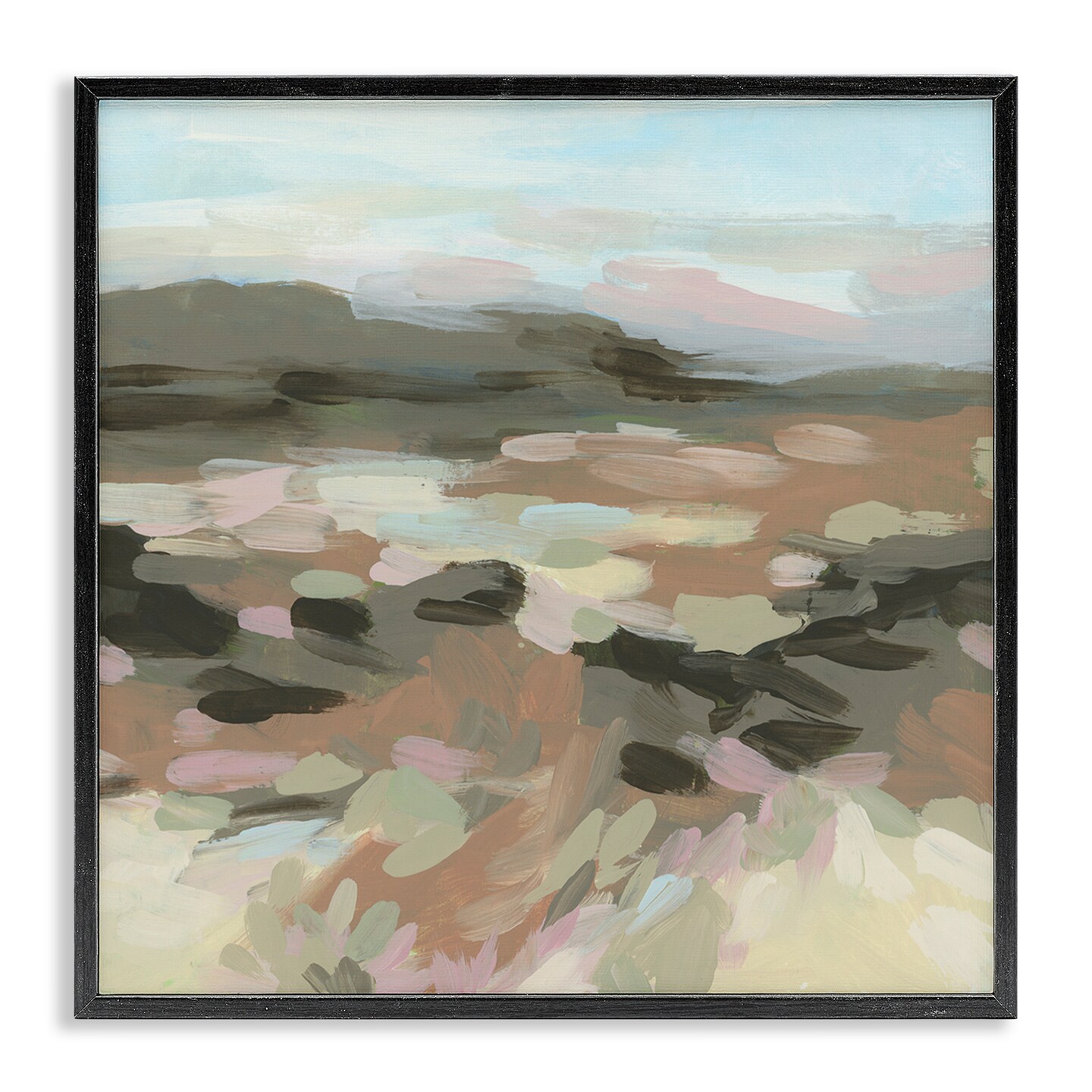 Stupell Industries Patterned Brush Strokes View Framed Giclee Wall Art Design by June Erica Vess