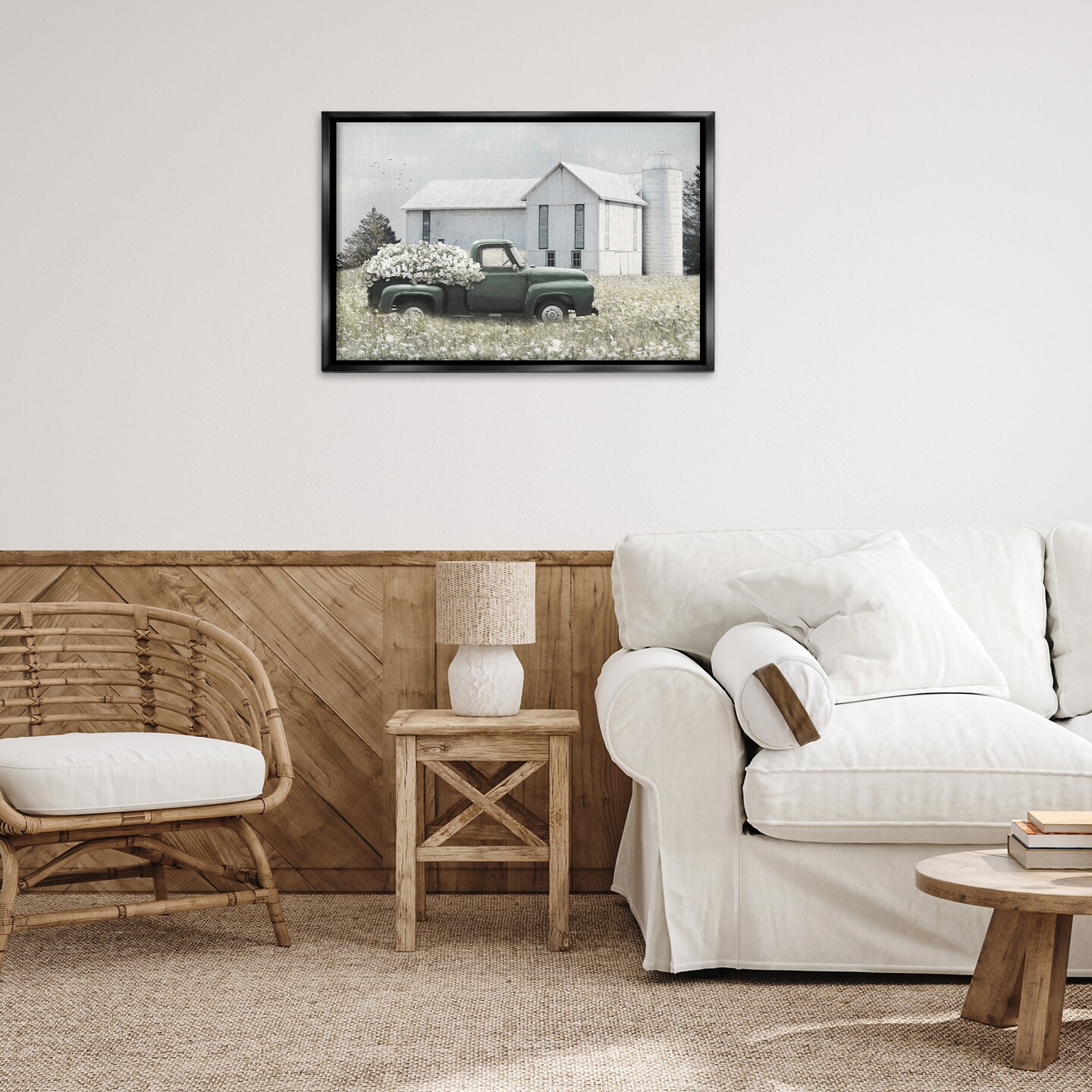 Stupell Industries Rustic Barn & Truck Framed Floater Canvas Wall Art Design by Lori Deiter