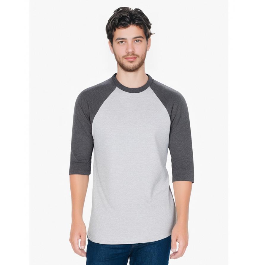 Tultex&#xAE; Fine Jersey Raglan Crew Neck Three-Quarter T-Shirt