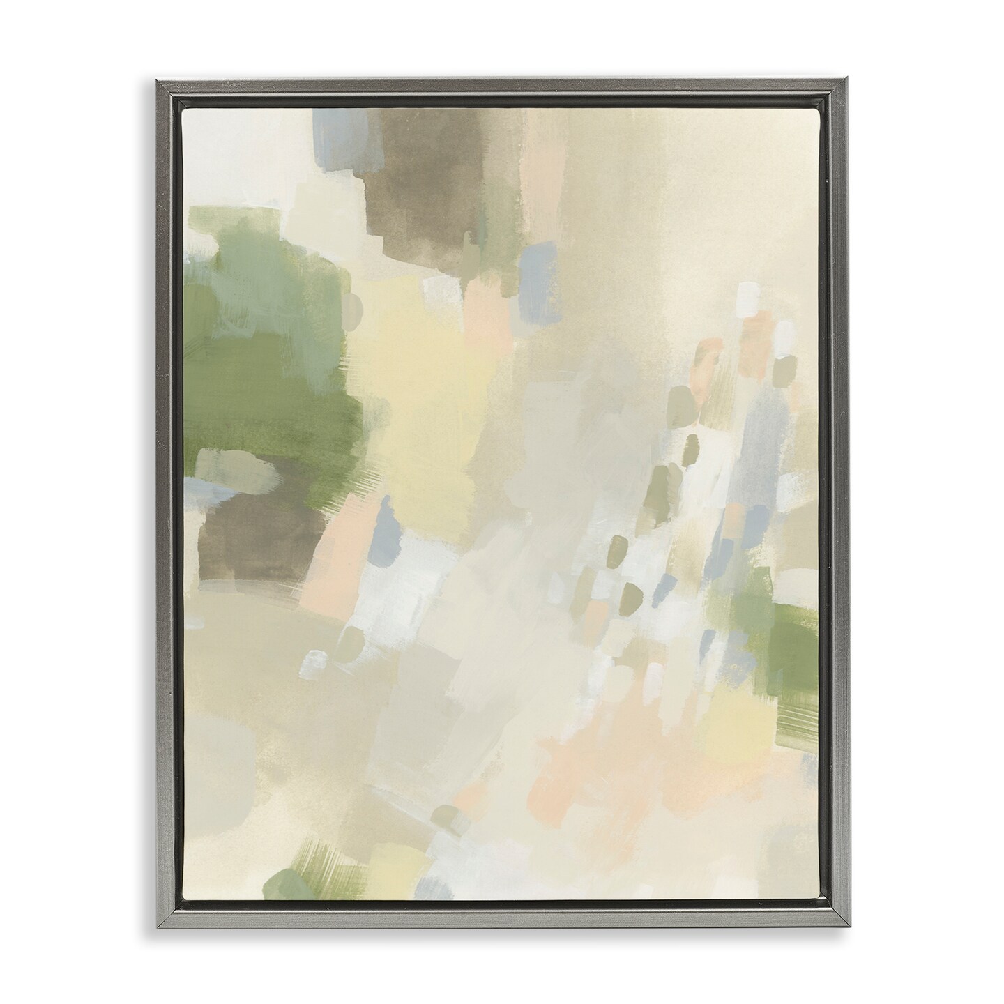 Stupell Industries Muted Abstract with Speckles Framed Floater Canvas Wall Art Design by Joris Hoefnagel