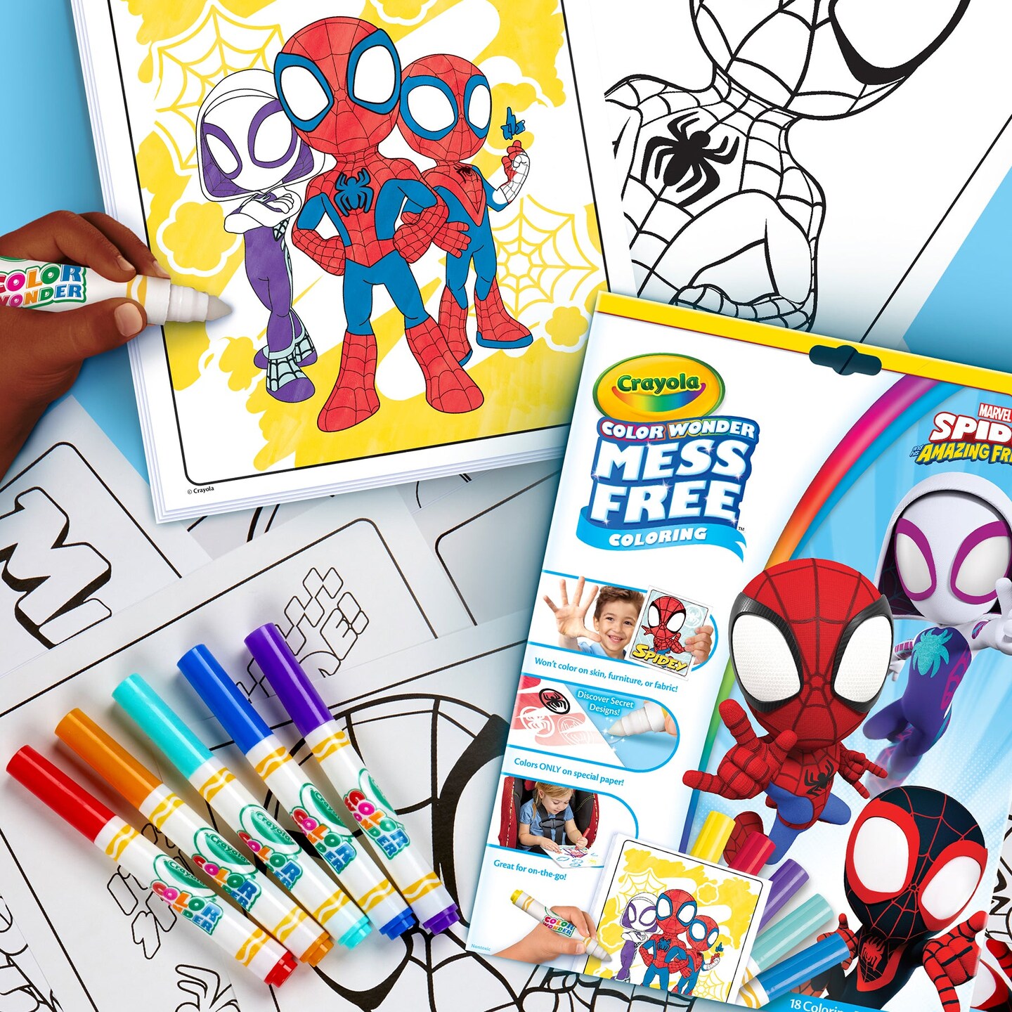 Color Wonder&#xAE; Coloring Pad &#x26; Markers, Spidey and His Amazing Friends, 2 Sets