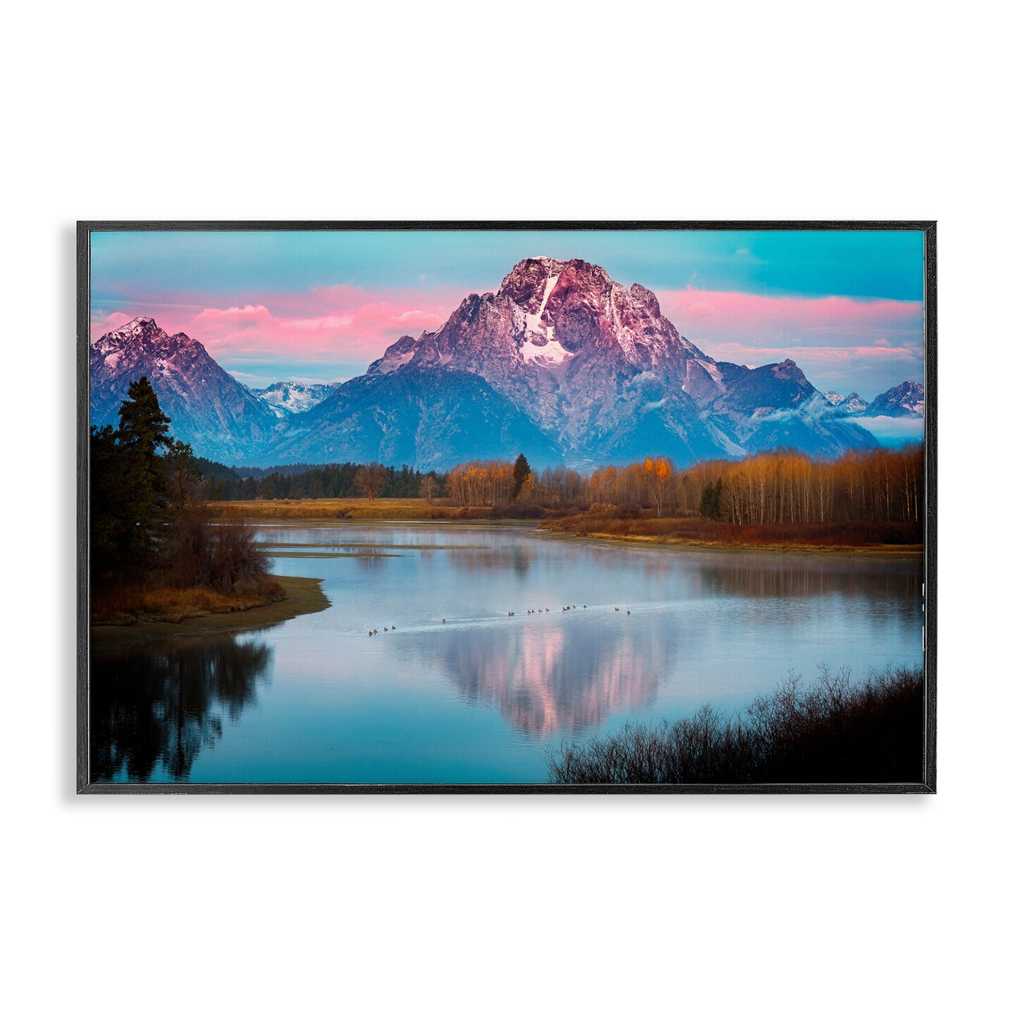 Stupell Industries Vast Mountain Lake Photography Framed Giclee Wall Art Design by Rick Berk