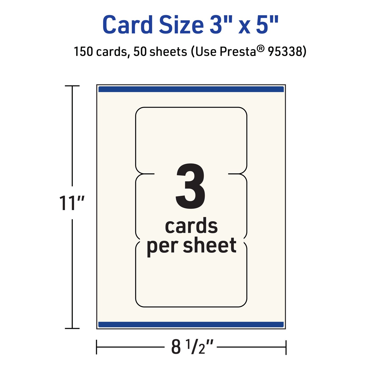 Avery Matte Ivory Index Cards, 3&#x22; x 5&#x22; Rectangle Rounded Corners