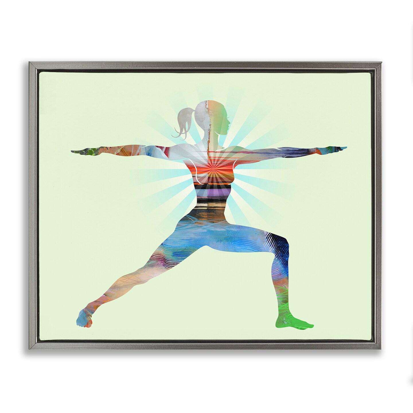 Stupell Industries Standing Yoga Pose Framed Floater Canvas Wall Art Design by Tim Parker