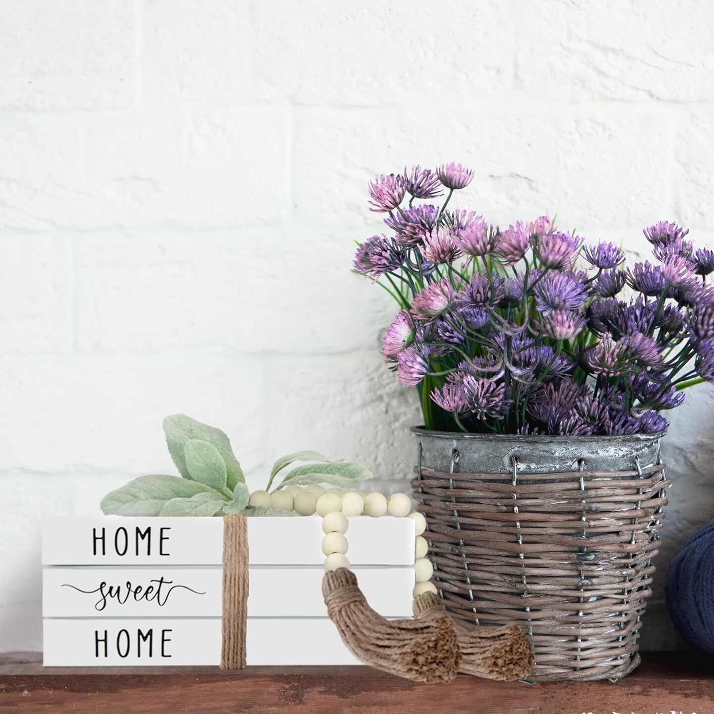 White Decorative Faux Books - Farmhouse Coffee Table and Shelf Décor